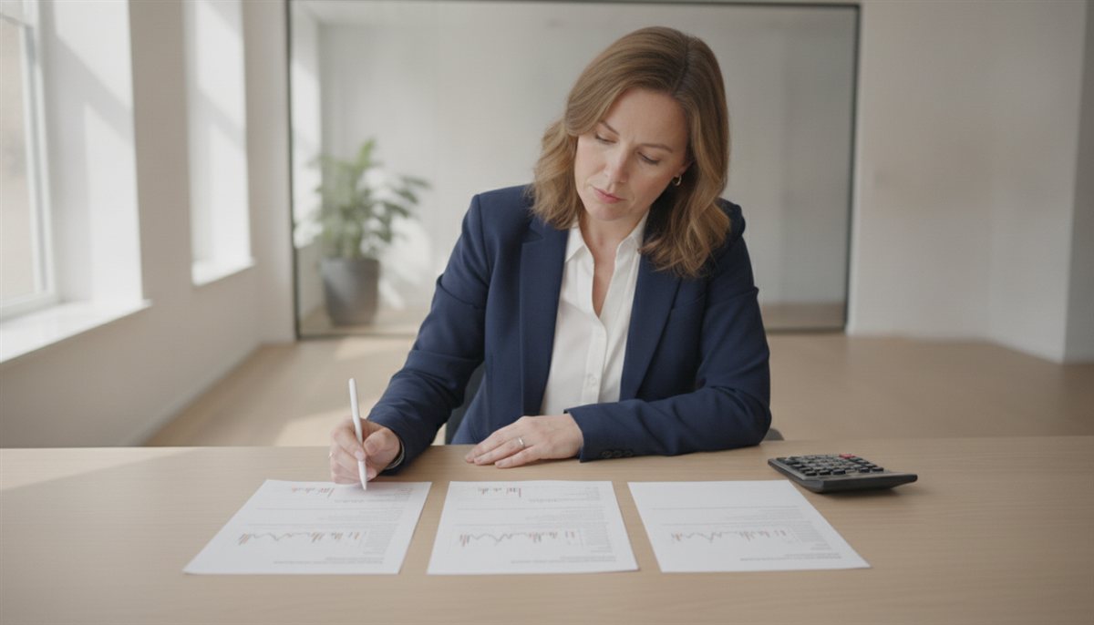 Drie offertes naast elkaar op een vergadertafel