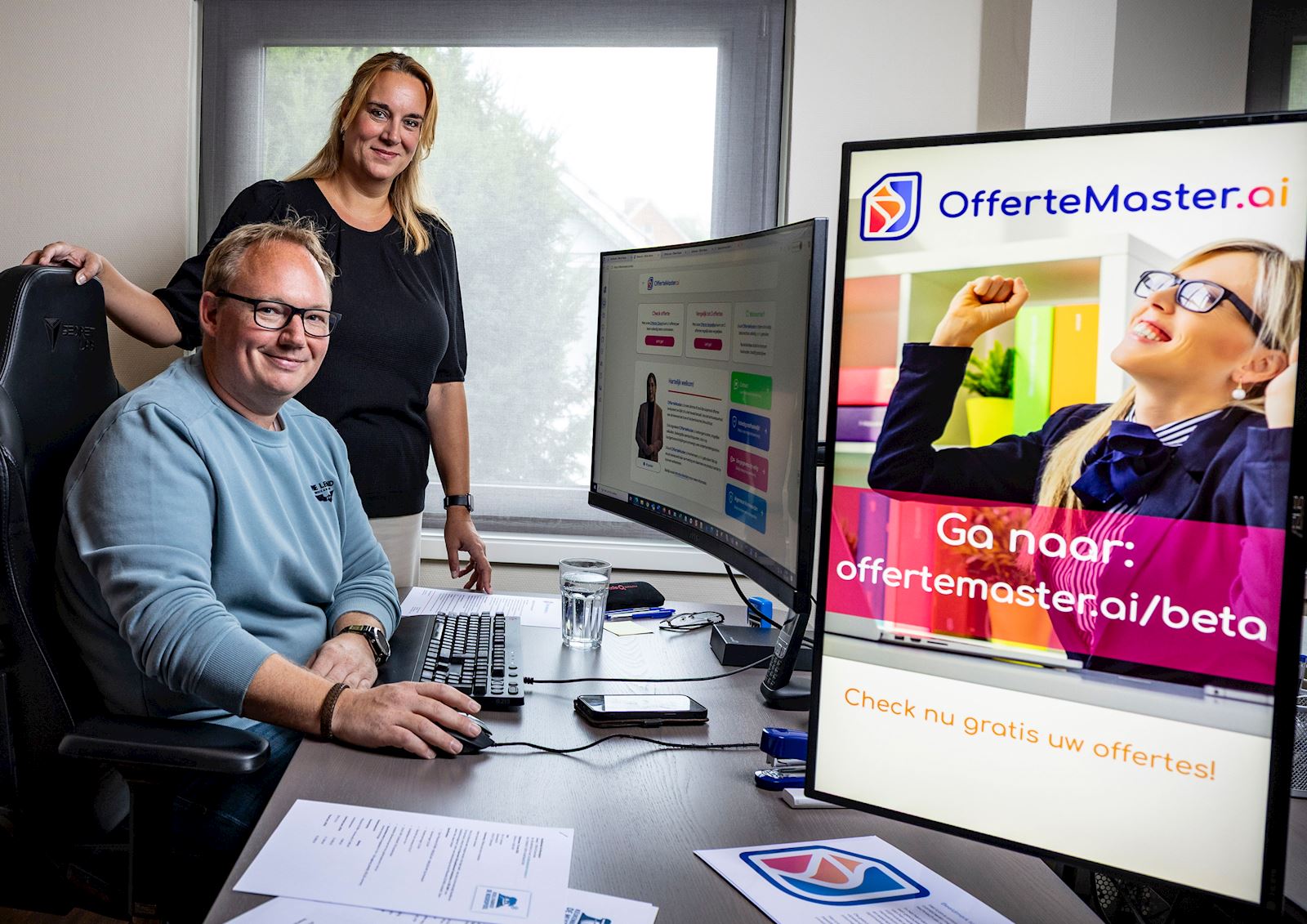 Tom en Jenny Schasfoort, oprichters van OfferteMaster.ai